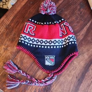 New york Rangers Pom-Pom Winter Hat - One Size